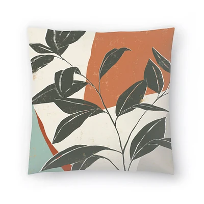 Cutout Leaves II by PI Creative Art Throw Pillow - Americanflat