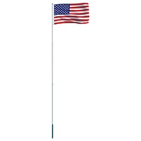 US Flag and Aluminum Pole 