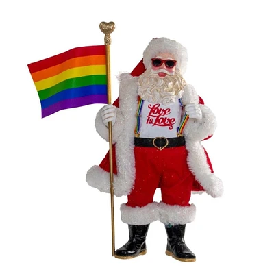 Kurt S. Adler 10-Inch Fabriché Pride Santa