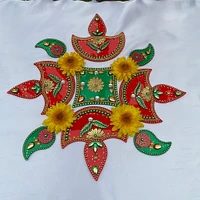 Diwali Rangoli Set Plate Decorative Pooja Rangoli Set Indian Traditional Rangoli Set Multicolor Rangoli Set Diwali Decoration Home Decor Wedding Favor