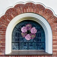 18" Magenta Pink Hydrangea Wreath with Grapevine Ring & Silk Blooms