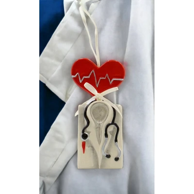 kevinsgiftshoppe Ceramic Healthcare Hero Ornament - Doctor, Home Dcor, Gift for Her, Gift for Doctor, Gift for Him, Christmas Dcor