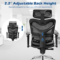 Costway Ergonomic Mesh Office Chair Adjustable High Back Chair w/ Lumbar Support