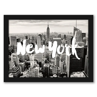 New York Skyline White by Amy Brinkman Frame  - Americanflat