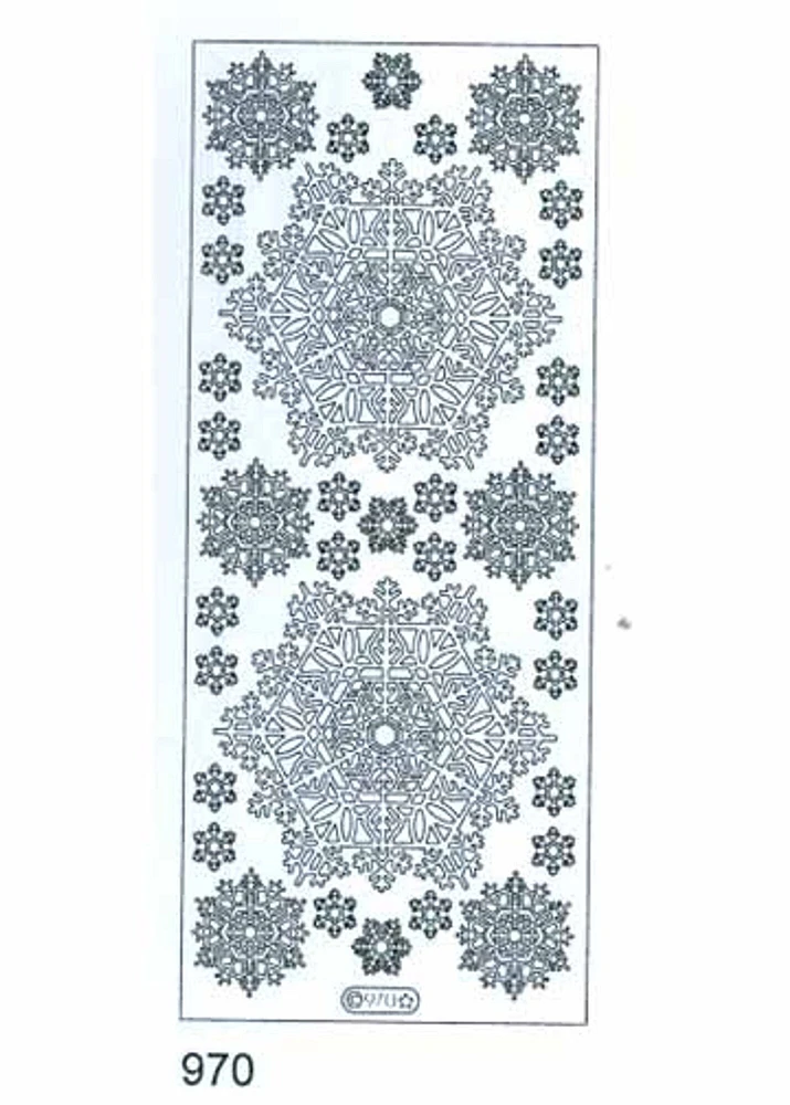 Starform Deco Stickers - Snowflake - Silver