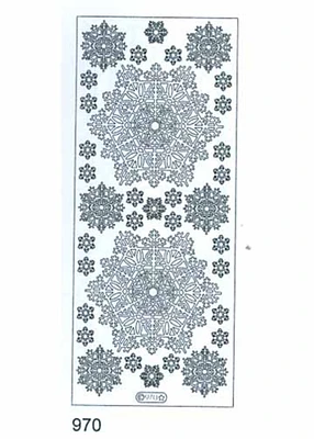 Starform Deco Stickers - Snowflake - Silver