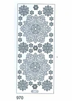 Starform Deco Stickers - Snowflake - Silver