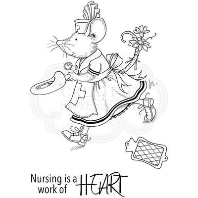 Pink Ink Designs  Nurse Mouse A7 Clear Stamp