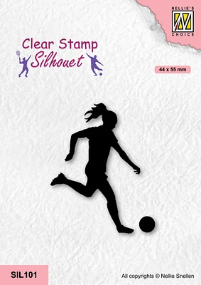 Nellie's Choice  Clear Stamp Silhouette Sports - Woman Soccer Player