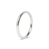 Highly Polished Rounded Stainless Steel Blank Ring 2mm