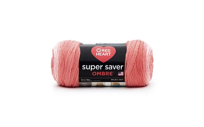 C&C Red Heart Super Saver Yarn 10oz Ombre SeaCoral