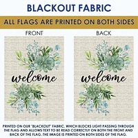 Burlap Welcome Flower Decorative Spring Double Sided Flag