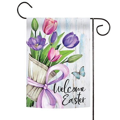 Easter Tulip Bouquet Decorative Easter Double Sided Flag