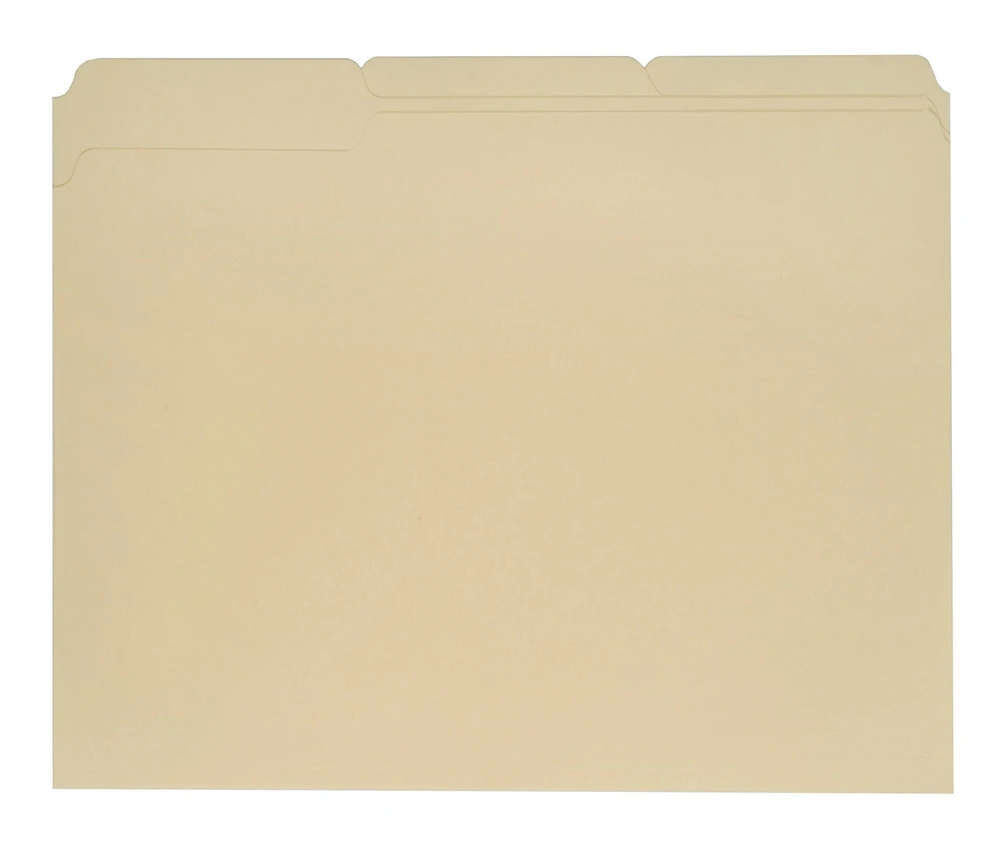 Pendaflex Recycled File Folder, Letter Size, 1/ Cut Tabs, Manila