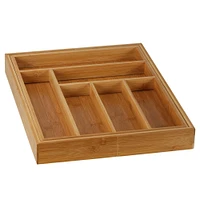 Expandable Kitchen Utensils Drawer Organizer  For Bamboo Flatware Organizer