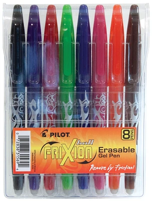 Pilot Frixion Ball Erasable Gel Ink Pen Set, 8-Colors