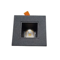 NICOR 2 in. Square LED Downlight with Baffle Trim in Black, 3000K