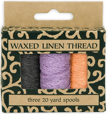 Lineco/University Products Books By Hand, Waxed Linen Thread, 3-Colors