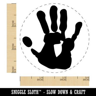 Hand Print Self-Inking Rubber Stamp for Stamping Crafting Planners