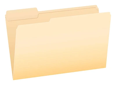Pendaflex Reinforced File Folder, Legal Size, 1/3 Cut Tabs, Manila, Pack of 100