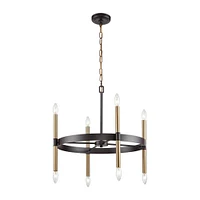 Thomas Notre Dame 6-Light Chandelier in Oil Rubbed Bronze and Gold