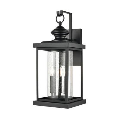 Elk Showroom Minersville 23 High 3-Light Outdoor Sconce - Matte Black