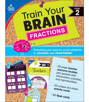 Carson Dellosa Train Your Brain: Fractions Level 2 Classroom Kit