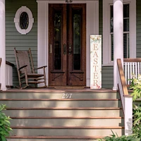 Reversible Porch Board: Welcome Home/Happy Easter