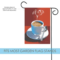Smiling Heart Coffee Decorative Latte Flag