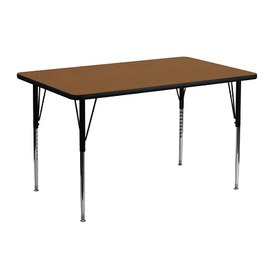 Emma and Oliver 24x48 Rectangle HP Laminate Adjustable Activity Table