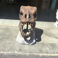 T-Rex Dinosaur Skull Head Life Size Statue