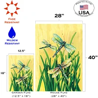 Dragonflies In Flight Decorative Dragonfly Flag