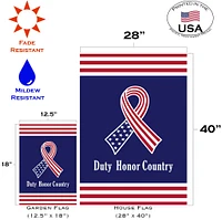 Duty, Honor, Country Decorative Patriotic Flag