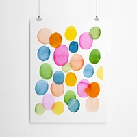 Watercolor Circles Colorful by Lisa Nohren  Poster Art Print - Americanflat