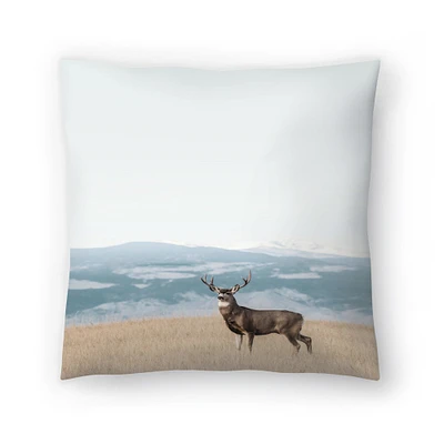 Colorado Meadow With A Deer Throw Pillow Americanflat Decorative Pillow