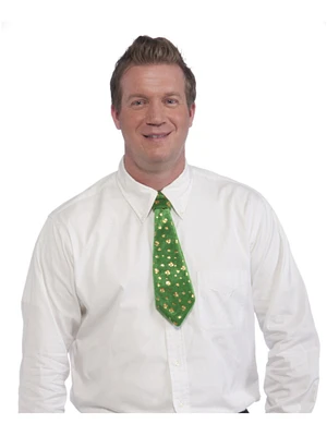 Adult's Mens St. Patrick's Day Short Neck Tie Costume Accessory