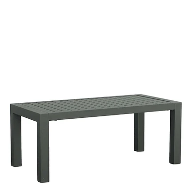 Contemporary Home Living Metal Outdoor Coffee Table - 43" - Gray