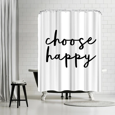 Choose Happy by Motivated Type Shower Curtain 71" x 74"