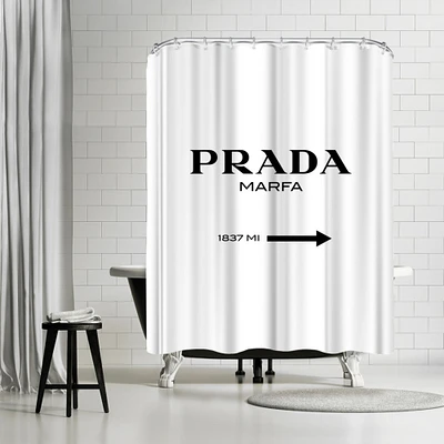 Prada Marfa copy by Motivated Type Shower Curtain 71" x 74"