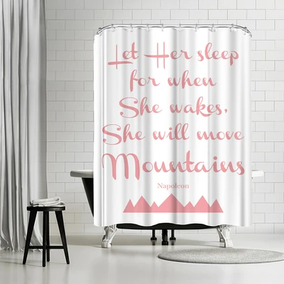 Let Her Sleep Mountains by Amy Brinkman Shower Curtain 71" x 74