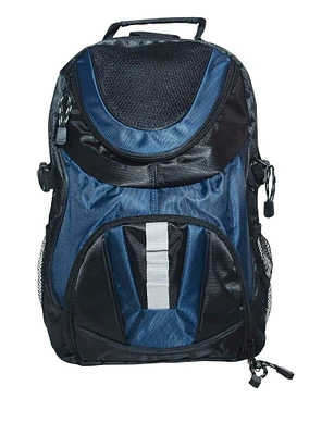 School Smart Dual Pocket Backpack, Polyester, Blue