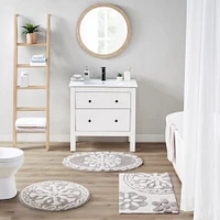 Bathroom Accessories Medallion Cotton Tufted Bath Rug