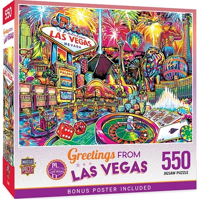 MasterPieces Greetings From Las Vegas - 550 Piece Puzzle