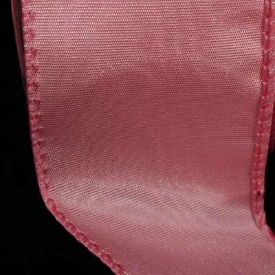 The Ribbon People Rose Pink Solid Moire Wired Craft Ribbon 1.5" x 80 Yards