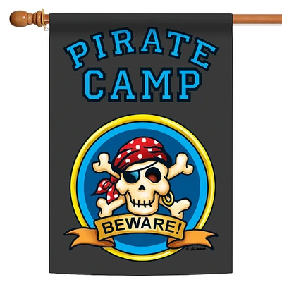 Toland Home Garden Pirate Camp 'Beware' Outdoor House Flag 40" x 28"