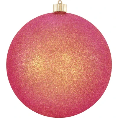 Christmas by Krebs Glitter Red Shatterproof Christmas Ball Ornament 8" (200mm)