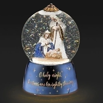 Roman 7" LED Lighted "O Holy Night" Christmas Snow Globe