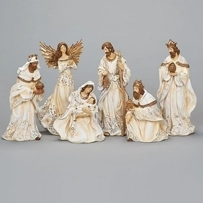 Roman Set of 6 Holy Family Christmas Nativity Figurines 11.75"