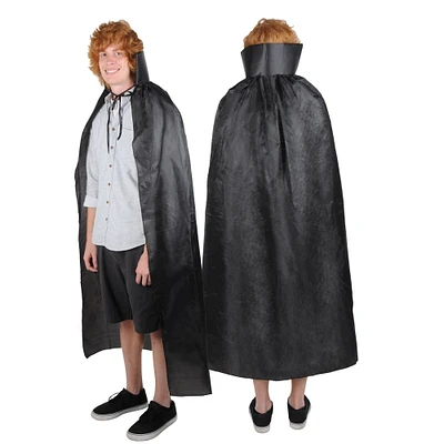 Party Central Club Pack of 12 Black Magician's Cape Adult Men's Halloween Costume Accessories - One Size