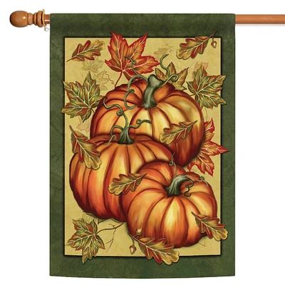 Toland Home Garden Artistic Pumpkin Spice Fall Harvest Outdoor House Flag 40" x 28"